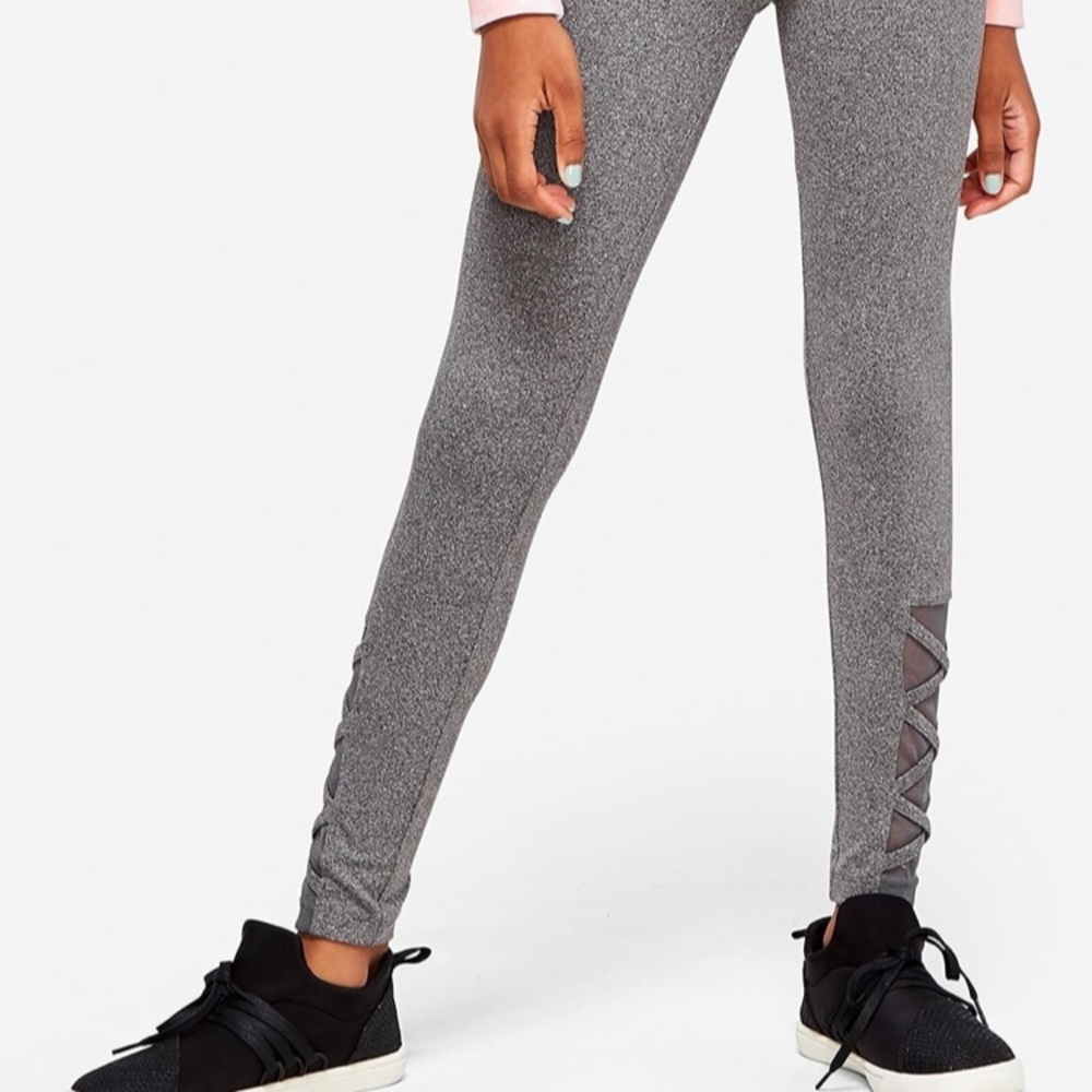 Girls lattice mesh leggings
